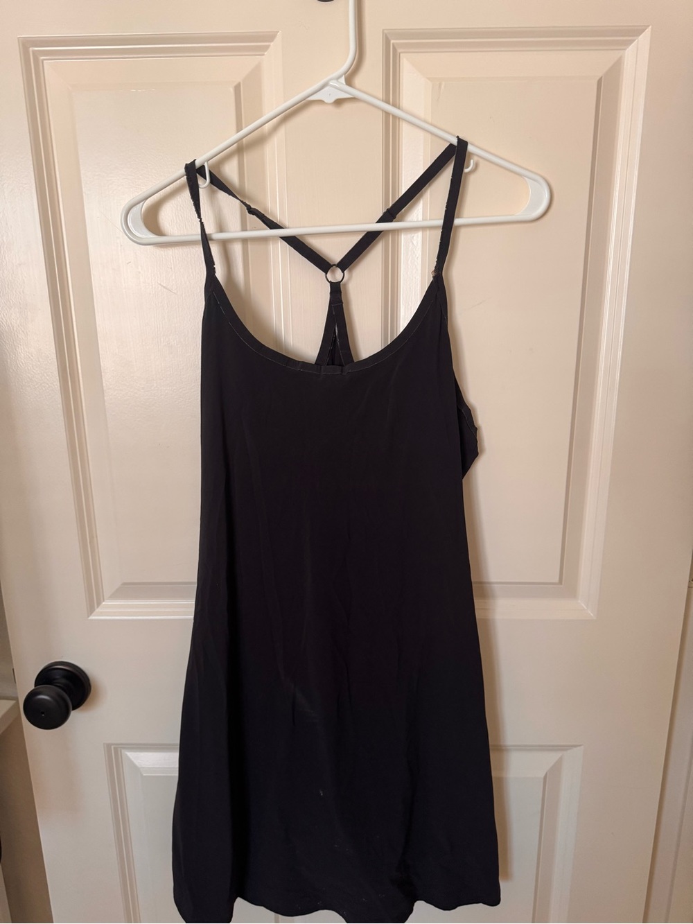 Outdoor Voices Black Strappy Slip Dress